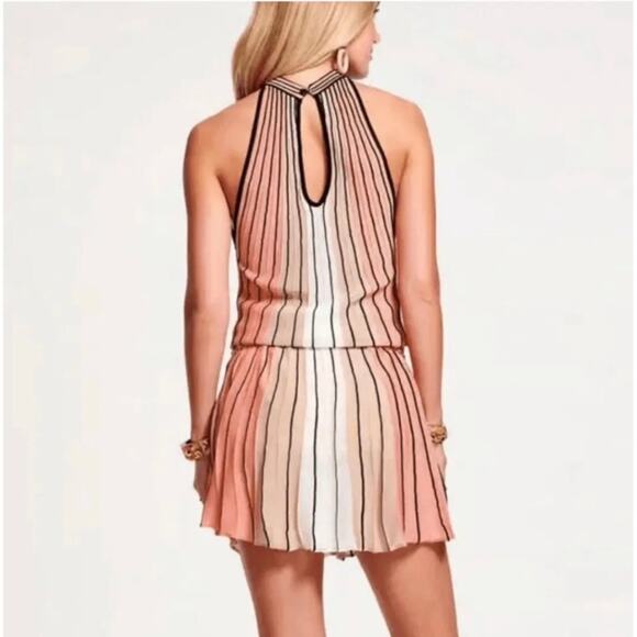 Ramy Brook Leticia Halter Mini Dress in Deco Rose Size Small - Picture 3 of 8